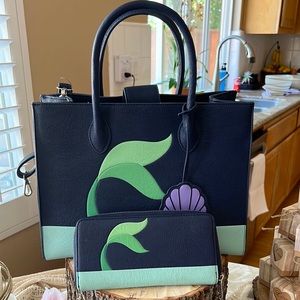 Disney little mermaid lounge fly purse and wallet